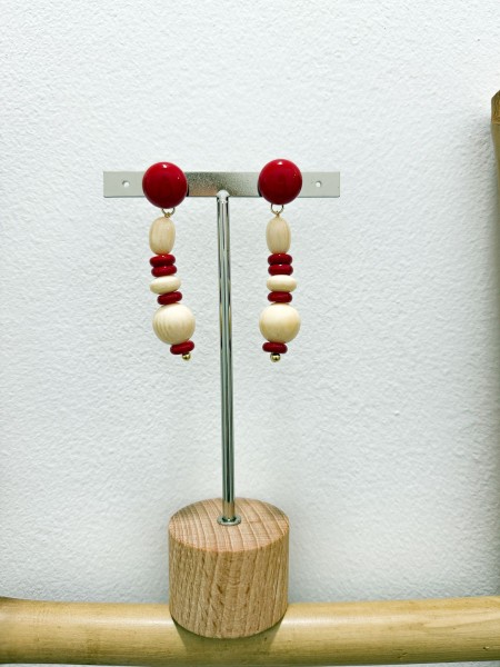 LAGRIMA BEIGE Y ROJO