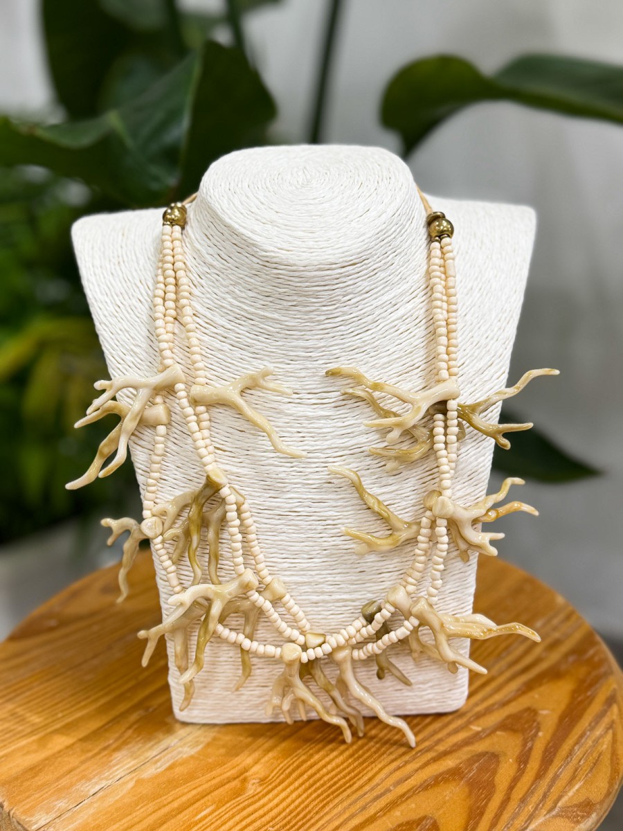 COLLAR CORALES MARINOS BEIGE