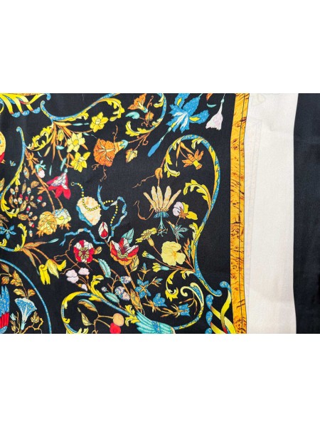 PAÑUELO NEGRO FLORES COLORES 2