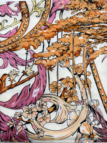 PAÑOLETA FLORES ROSAS Y BEIGE 2