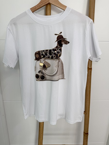 CAMISETA SALCHICHA MARRÓN 2