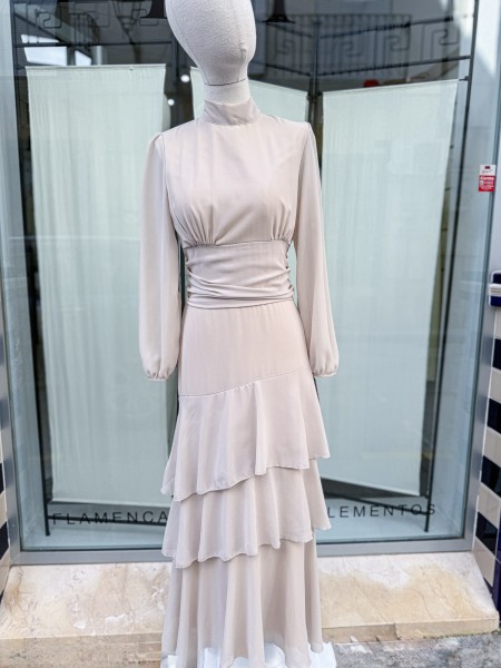 VESTIDO CANDELA BEIGE